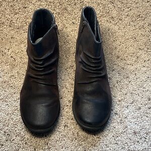 Clarks Dark Brown Ankle Booties